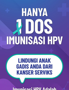 Bunting HPV - Hanya Satu Dos Imunisasi HPV